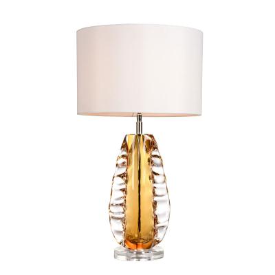 China Crystal Table Lamp handmade EUROPEAN for living room with orange Murano glass lamp for sale