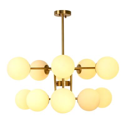 China Modern Modern Lamp Manufacturer Living Room Glass Ball Chandelier Led Pendant Light for sale