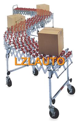 China Material Transfer Cart Telescopic Wheel Conveyor for sale