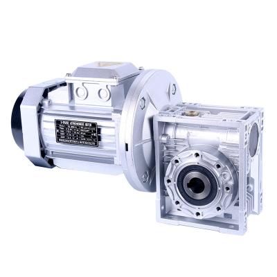 China Aluminum Housing Power Transmission 0.75 Kw Worm Gear Speed ​​Reducer Food Machinery Worm Gearbox To 4 for sale