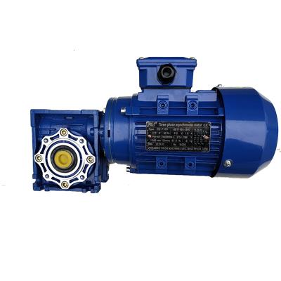 China Totally Enclosed Ratio 550w: 10:1 NMRV050 Worm Gearbox with AC Motor for sale