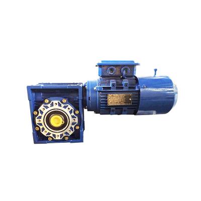 China Totally Enclosed Ratio NMRV75:15:1 0.75kw 750w Worm Gearbox With AC Motor for sale