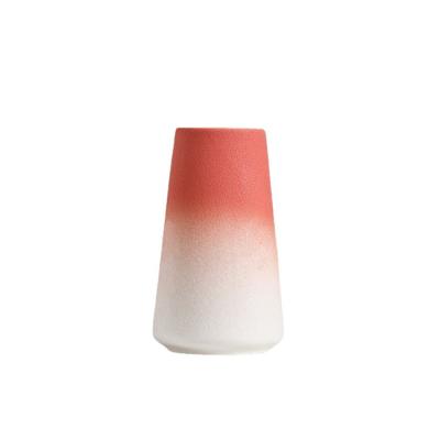 China Wholesale Minimalist Matte Red White Decorative Ceramic Modern Rustic Nordic Small Large Flower Vase for sale