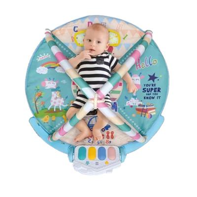 China Infant Rattle Toy With Pillow Early Childhood Baby Play Mat Gym Game Blanket Pedal Piano Music Educational Support for sale