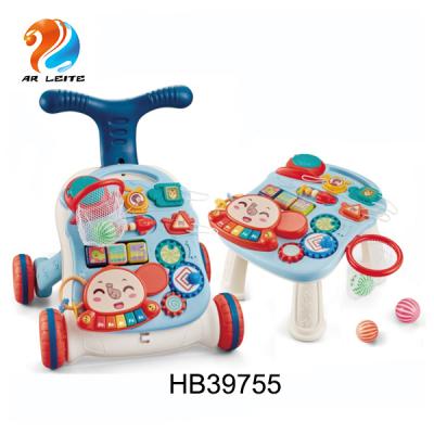 China Multi Function New Models Multifunctional Educational 2 In 1 Hand Held Baby Walker Baby Walker Toys Music Toys for sale