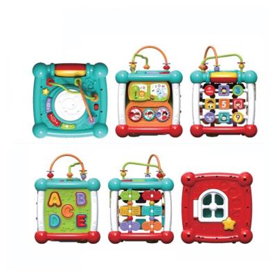 China Wholesale multi function children's toys learing hexagon drum with lights and usb for kids for sale