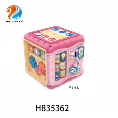 China New Multi Function Drum Toy Beautiful Student Activity Hexagon Cube With Puzzle Game Music Hexagon Drum for sale