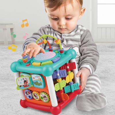 China Blueteeth Toys Smart Music/Activity Cube Hexagon Box Wholesale Educational Smart Music Box 6 Sides Light Toy For Toddler Kids for sale