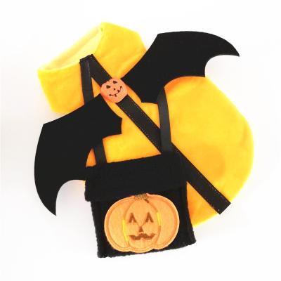 China JXANRY Sustainable Fashion Funny Cosplay Pet Clothes Halloween Pumpkin Devil Pet Clothes Maker for sale