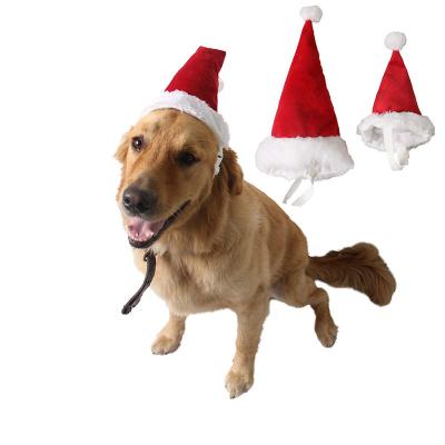 China JXANRY Viable Headwear Cat Party Supplies Dog Headdress Red Pet Christmas Hat for sale