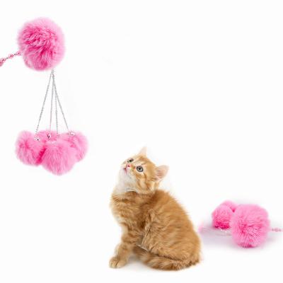 China Cat Stick Pet Toy Funny Fashionable Multi Ball With Colors Forming Cat Pet Toy Wholesale for sale