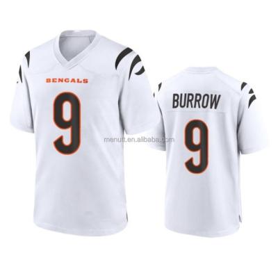 China MENUTT 2021White #9 Joe Burrow Super Bowl Bengals Custom Antibacterial American Football Cincinnati Tee 1 Hunting Uniform Tank Top for sale