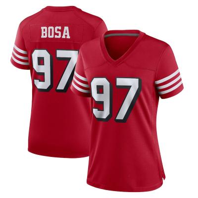 China Wholesale Cheap Antibacterial Stitched Women American Football San Francisco 85 Kittle 97 Bosa 5 Lance Rice Tank Top for sale