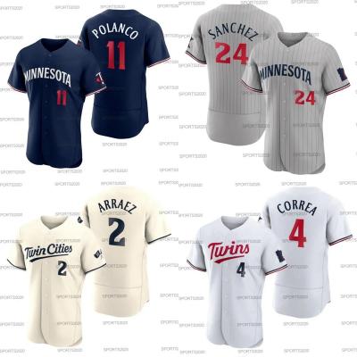 China 2023 Minnesota Antibacterial Baseball Jerseys Byron Buxton Twins Max Kepler Jorge Polanco Luis Arraez Jorge Lopez Carlos Correa for sale