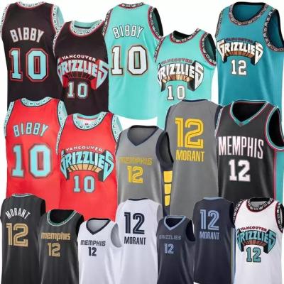 China 2022/23 Memphis New Season Grizzlies 12 Morant 10 Bibby Basketball Antibacterial High Quality Pique Jersey for sale