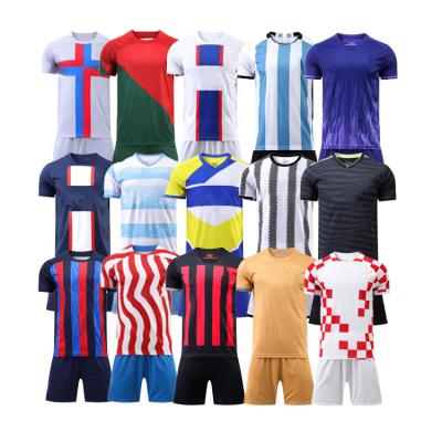 China Shirts & Tops wholesale sublimated soccer jerseys 2022 2023 mens retro custom three-star football uniform set team training soccer wear for sale for sale