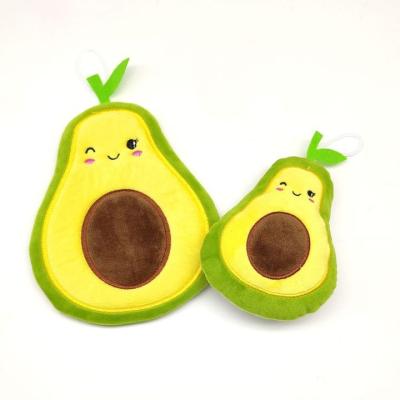 China EXFOLIATE Colorful Avocado Cartoon Toy Soft Scrub Baby Bath Glove Sponge Set for sale