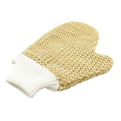 China EXFOLIATE Body Sisal Bath Wholesale Customized Comfortable Exfoliating Cleaning Glove for sale