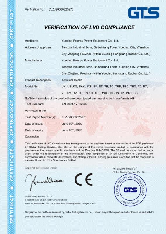 CE - Wenzhou Puzhu Electrical Technology Co., Ltd.