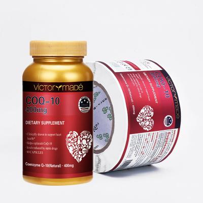 China Waterproof Custom Printing Probiotic Adhesive Nutritional Supplement Capsule Private Label For Plastic Bottle for sale