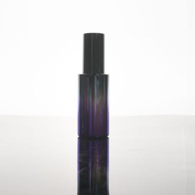 China New Arrivals Black Purple Gradient Unique Lotion Cosmetic Bottles Glass Lotion Pump Bottle for sale