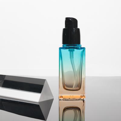 China Custom High Quality Square Pump Bottle 30ML Airless Lotion Bottle Cosmetic for sale