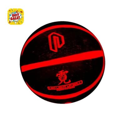 China Basketball playing glowing dark glitter night basketball for sale