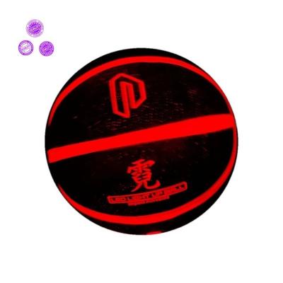 China Basketball Playing Two LED Light Up Dark Night Basketball for sale