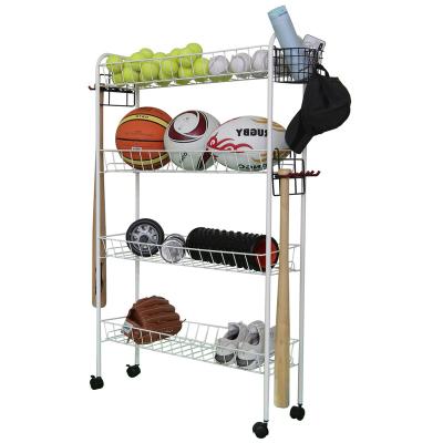 China Sustainable Custom Tiered Sports Merchandise Mobile Display Rack for sale