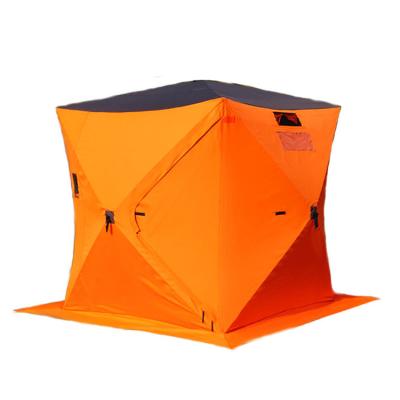 China Ice Cold Resistance Fishing Tent Orange Cold Resistance Waterproof Tent for sale