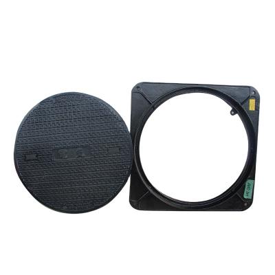 China Car parks GUESS heavy duty En124 circle cast iron manhole cover square sewer bmc sewer cover in driveway for sale