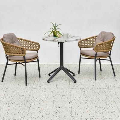 China 2021 modern hot sale living room table set top waterproof folding table small round table and chair garden patio furniture for sale