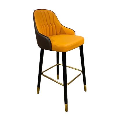 China Modern modern kitchen room bar chairs bar stools premium genuine leather metal or wood frame from workmanship for sale