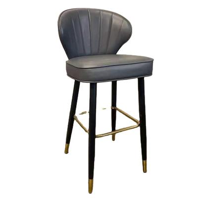 China Modern Luxury Leather Bar Chairs Bar Stools for sale