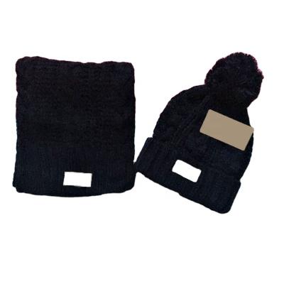 China Long Warm Sale Fashion Winter Hats Pom Balls Women Kids Beanie Hat Scarf Sets for sale