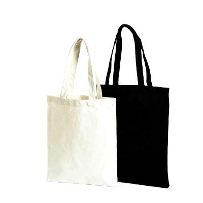 China Eco - Friendly Custom Logo White Cotton Canvas Eco - Friendly Plain Recycled Shopping Tote Bag for sale