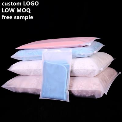 China OEM Custom Free Samples Security Zip Lock Matte Waterproof Zip Bag Zipper Biodegradable Frosted Plastic Frosted Plastic Bag for sale