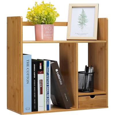 China Eco-Friendly Bamboo Desk Shelf with A Drawers, 18.9