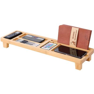 China Eco-friendly Bamboo Organizer Storage Office Desk Accessories Organizer Desk Organizer and Storage Stationery for sale