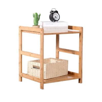 China Multifunctional Simple Bamboo Frame Bedroom Nightstand Table Compartment Housed A Small Bedside Cabinet Storage for sale