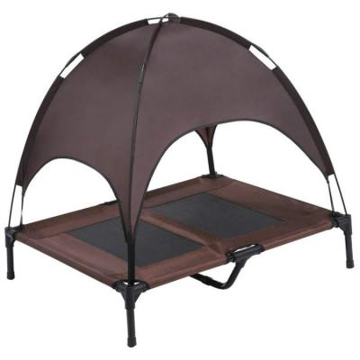 China Travel Wholesale OEM Premium Quality Pet Bed Waterproof Metal Raised Dog Indoor Outdoor Camping Bed With Canopy for sale