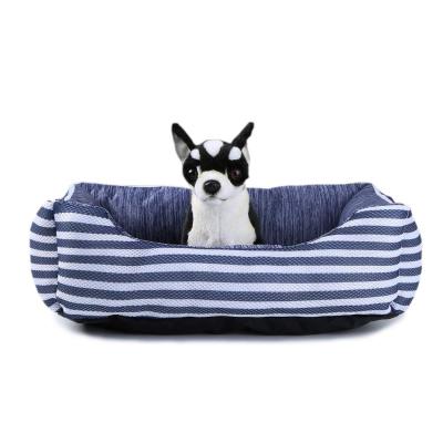 China Viable Hot Sale Cut-off Cool Feeling Fabric Strip Pet Bed For Summer for sale