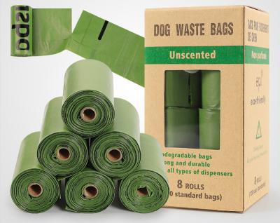 China Viable Manufacturer Dropshipping Eco Friendly Dog Poop Bags Flushable Custom Printed Dog Poop Bags With Dispenser for sale