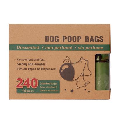 China Sustainable Custom Printed Poo Rated Dog Waste Bag Fully Compostable Eco Friendly Earth Poop Bags With Dispenser for sale