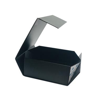 China High Quality Recyclable Luxury Foldable Black Cardboard Packaging Magnetic Gift Box for sale