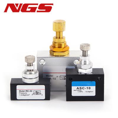 China Building Material Stores ASC KLA-06/08/10/15/25/32/40/50 RE01 02 Speed ​​Regulating Valve Flow Control Valve Pneumatic One Way Power Control Valve 03 04 for sale