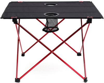 China High And Low Height Adjustable Lightweight Folding Table With Cup Holders, Portable Camp Table for sale