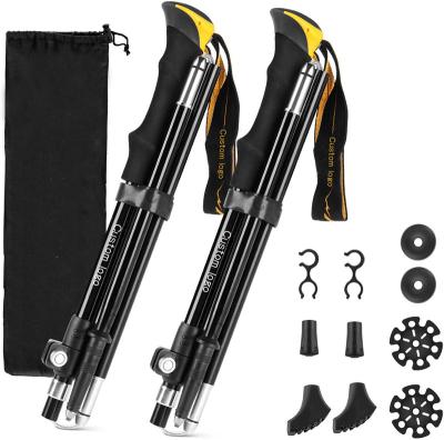 China EVA Travel-Z Trekking Hiking Poles - 2pc Pack Collapsible Folding Canes, Strong Lightweight 7075 Aluminum for sale