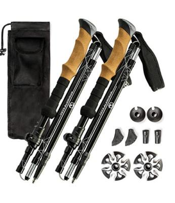 China EVA Travel-Z Trekking Hiking Poles - 2pc Pack Collapsible Folding Canes, Strong Lightweight 7075 Aluminum for sale