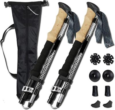 China EVA Travel-Z Trekking Hiking Collapsible Folding Pole Canes, Strong Lightweight 7075 Aluminum for sale